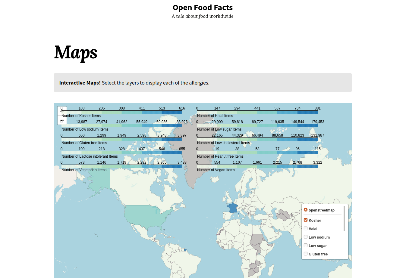 Open Food Facts Analysis website